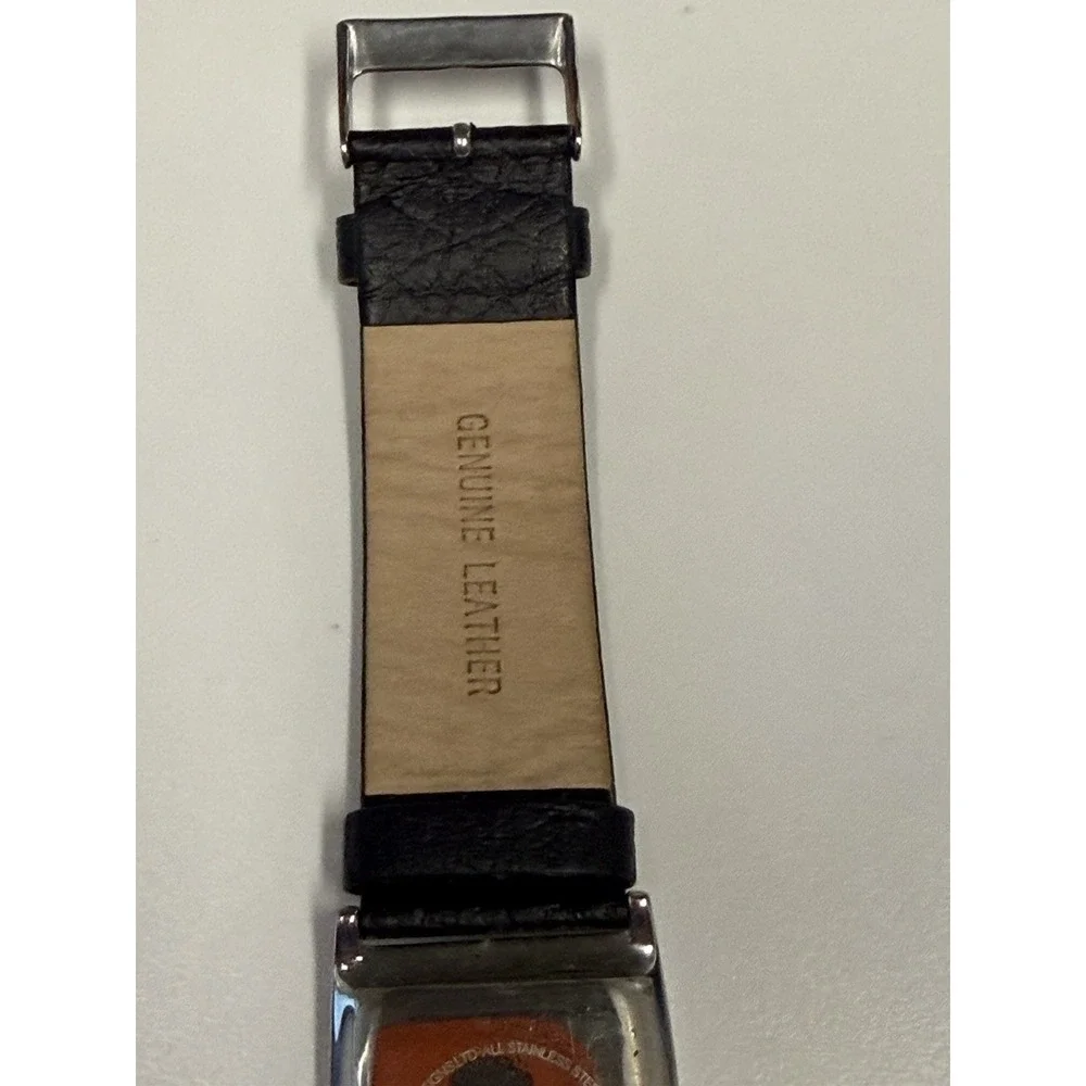Skagen Denmark 294LSLB1 Men's Rectangular Tank Watch Black Leather New Battery